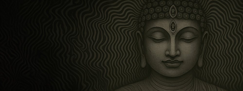 Buddha-Statue im Halbdunkel – Sinnbild für Räucherrituale und Weihrauch